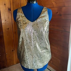The Limited Silver Brocade Tank Top Size M